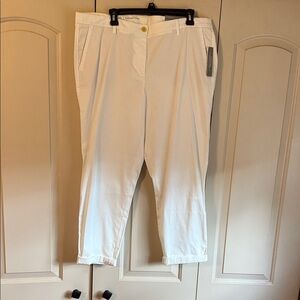 Talbots White Girlfriend Chino Pants
